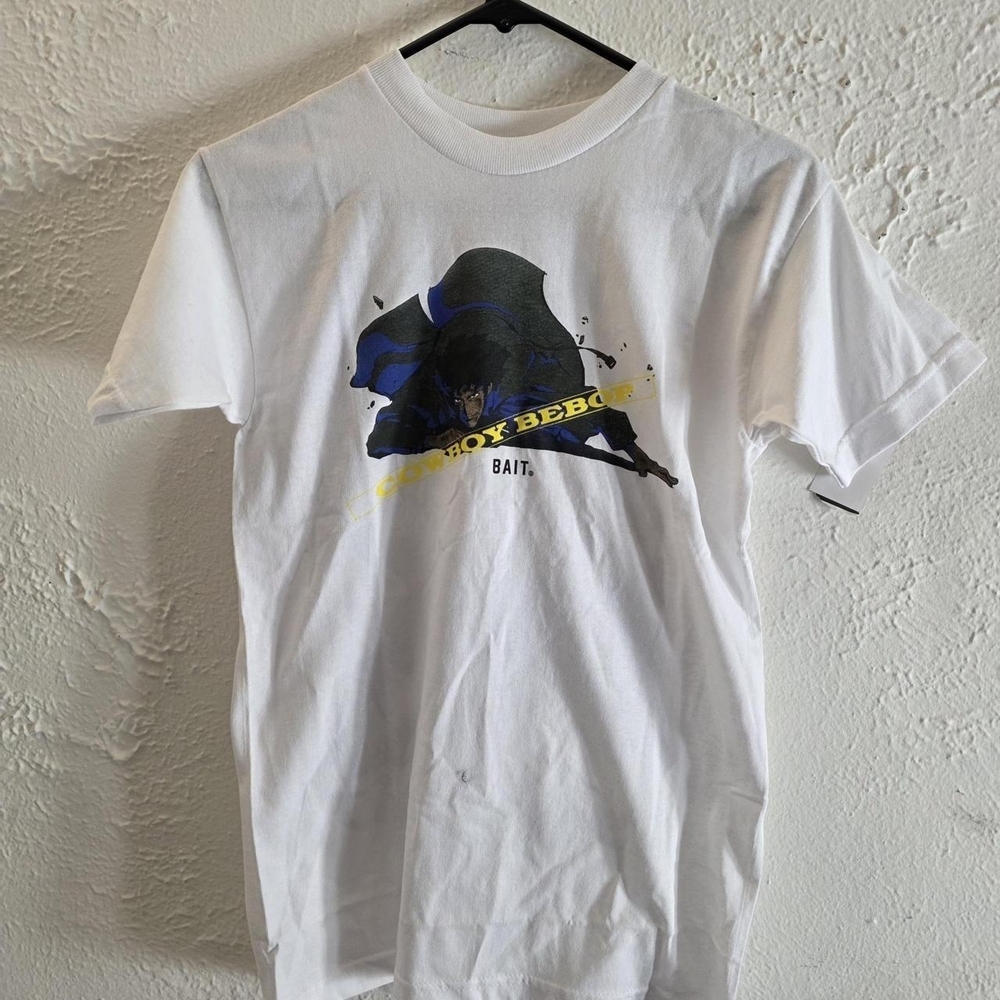 Bait Cowboy Bebop White and Blue Graphic Tee